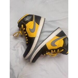 Jordan Air Jordan 1 Retro High OG Yellow Toe Black/Gray Men's Sneakers